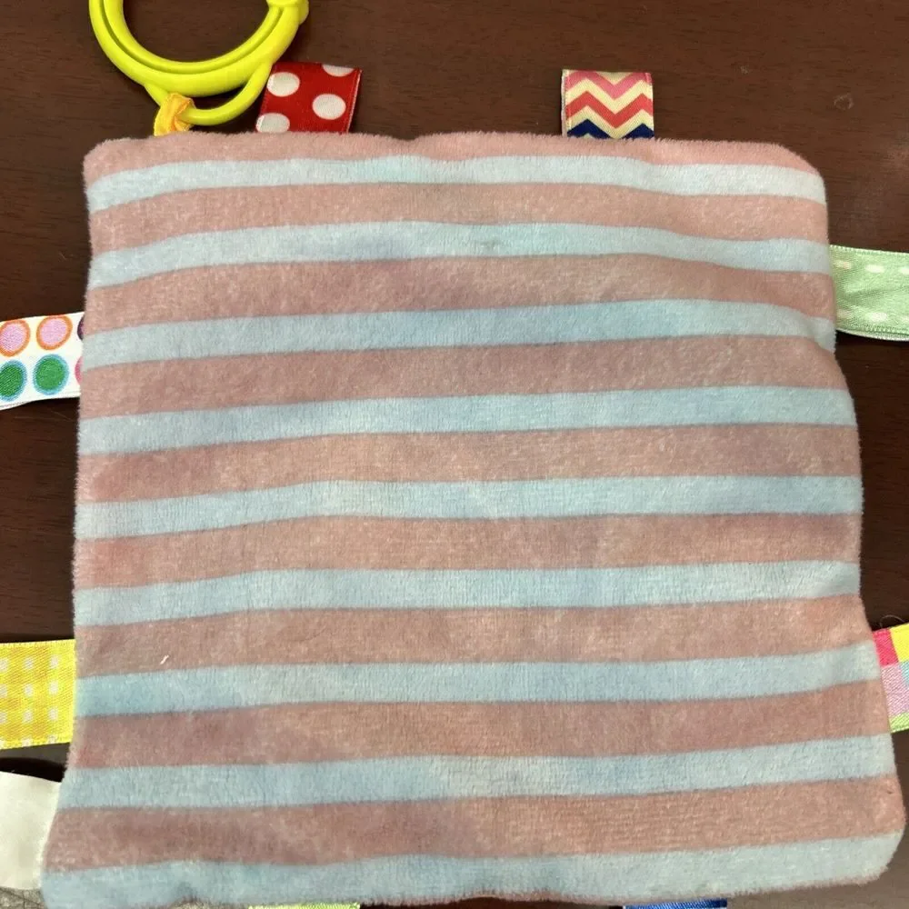 TaGgies Baby‎ Lovie Security Multicolor Ribbons Flat Blanket Elephant Teether